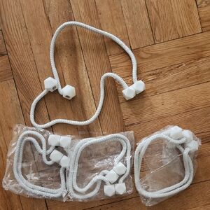 Elegant White Curtain Tiebacks